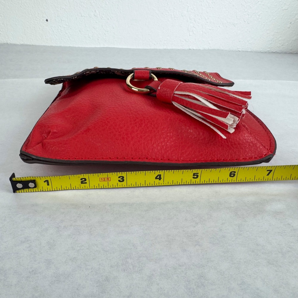 Carlos by Carlos Santana Red Studded Tassel Crossbody Bag 742845-611 NWT - Picture 7 of 8